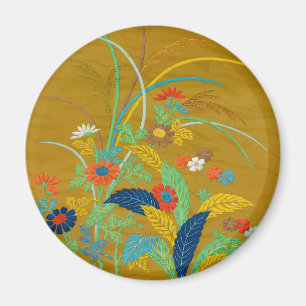 Aimant Fleurs Japonaises Vintage G.A. Audsley