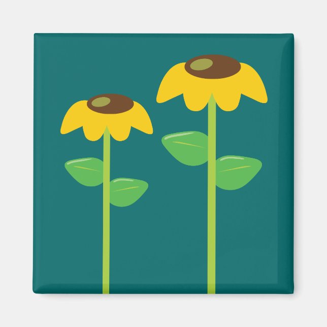 Aimant Fleurs Jaunes (Devant)