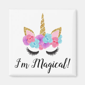 Aimant Fleurs or Magique Unicorne filles
