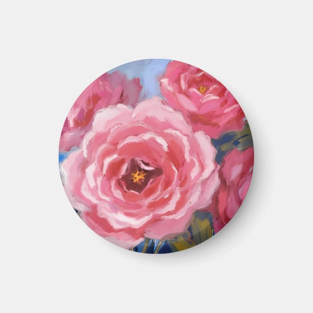 Aimant Fleurs roses (Devant)