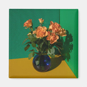 Aimant Fleurs Roses dans Vase