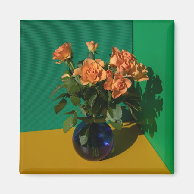 Aimant Fleurs | Roses dans Vase (Devant)