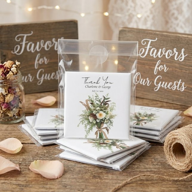 Aimant Fleurs rustiques bouquet de mariage cadeaux de mar (Créateur téléchargé)