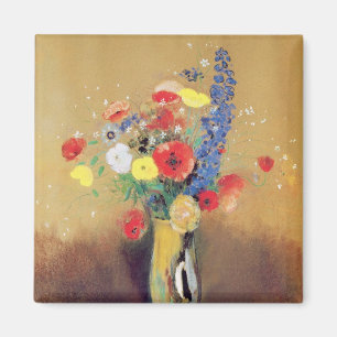 Aimant Fleurs sauvages dans un vase Long-étranglé, c.19