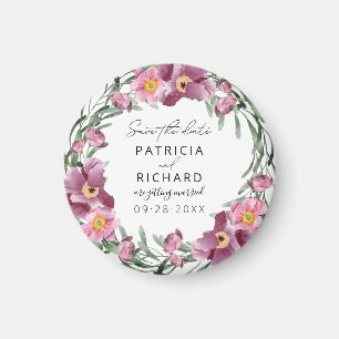 Aimant Fleurs sauvages d'aquarelle mariage Enregistrer la