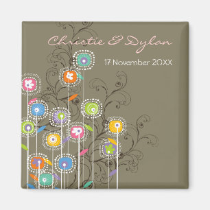 Aimant Fleurs super Jardin Whimsical Chic Enregistrer La