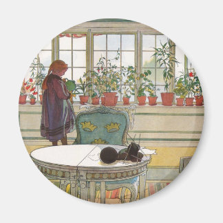 Aimant Fleurs sur le rebord de la fenêtre par Carl Larsso