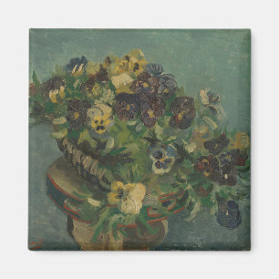 Aimant Fleurs vintages Van Gogh Panier de Pansies