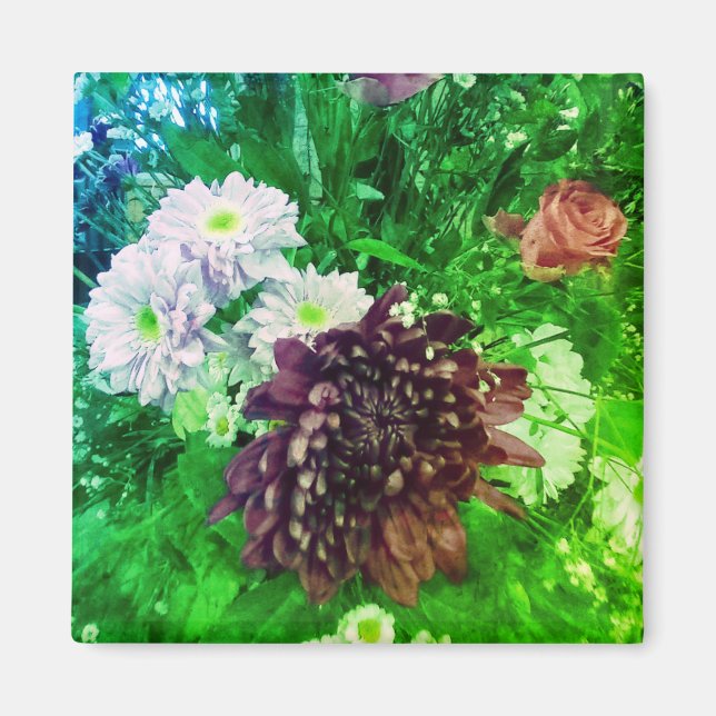 Aimant Fleurs violettes (Devant)