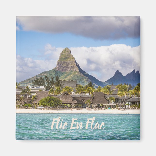 Aimant Flic en flac Mauritius beach Souvenir (Devant)