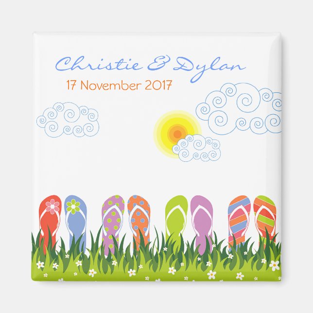 Aimant Flip Flops Été S'Amuser Au Soleil Enregistrer La D (Devant)