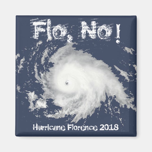 Aimant Flo, non ! Ouragan Florence 2018 (Devant)