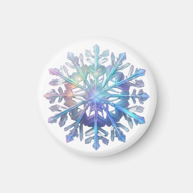 Aimant Flocon de neige brillant (Devant)