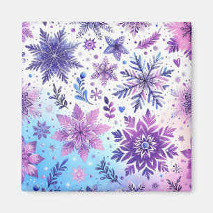 Aimant flocon de neige minimaliste 