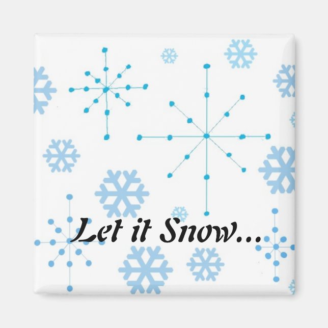 Aimant Flocons de neige, Qu'il neige (Devant)