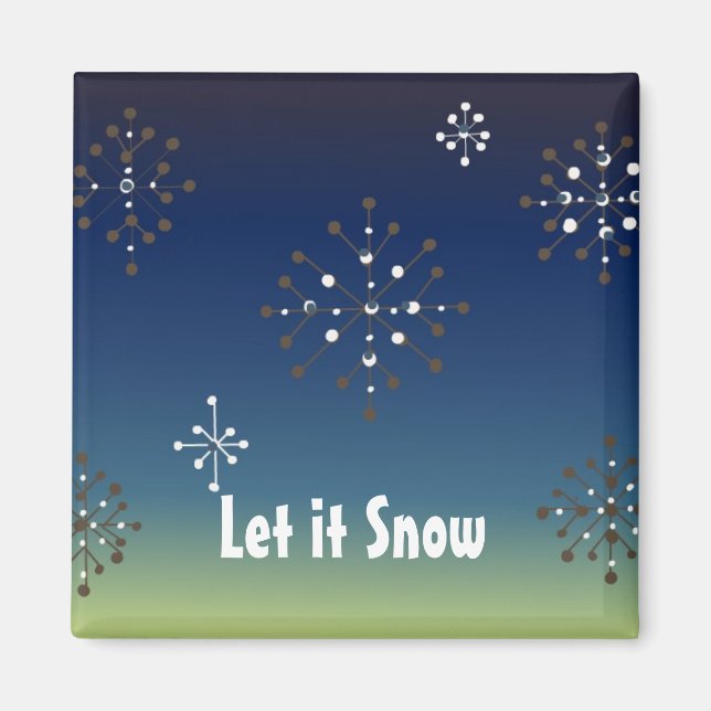 Aimant Flocons de neige - Qu'il neige (Devant)