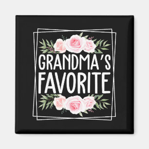 Aimant Flor de l'humour du grand-parent préféré de grand-
