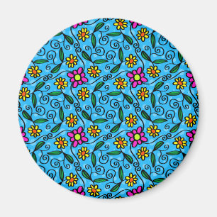 Aimant Floral Abstrait