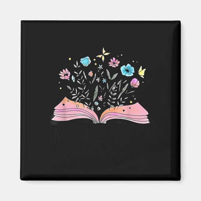 Aimant Floral Book A New Chapter Begins Retired 2026 Reti (Devant)