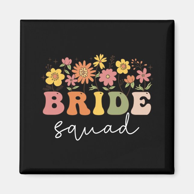 Aimant Floral Bride Fleur sauvage Mariage Bachelorette (Devant)