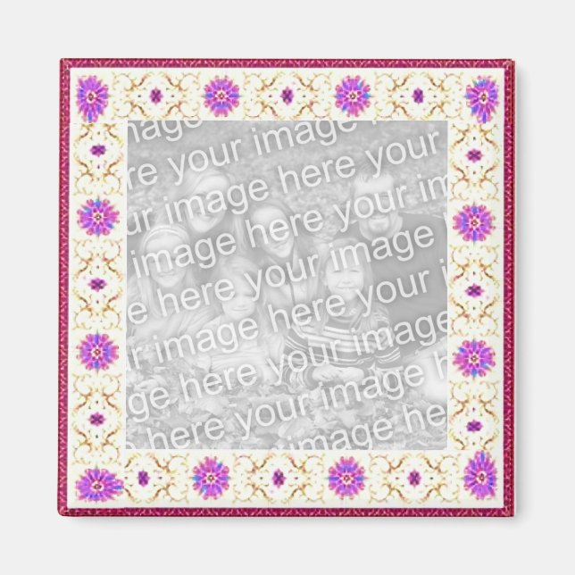 Aimant Floral Deco personnalisable (Devant)