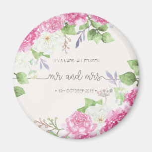 Aimant floral élégant de réfrigérateur de M. e