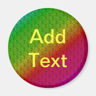 Aimant Floral Green Red Rainbow Gradient Diagonal Blend