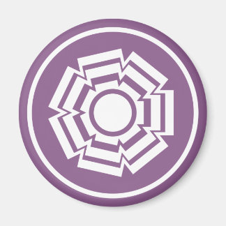 Aimant Floral Groove, Aubergine