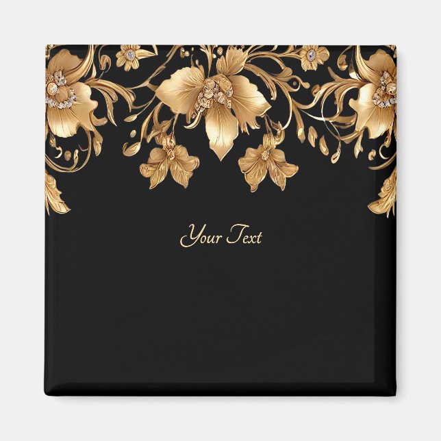 Aimant Floral Or (Devant)