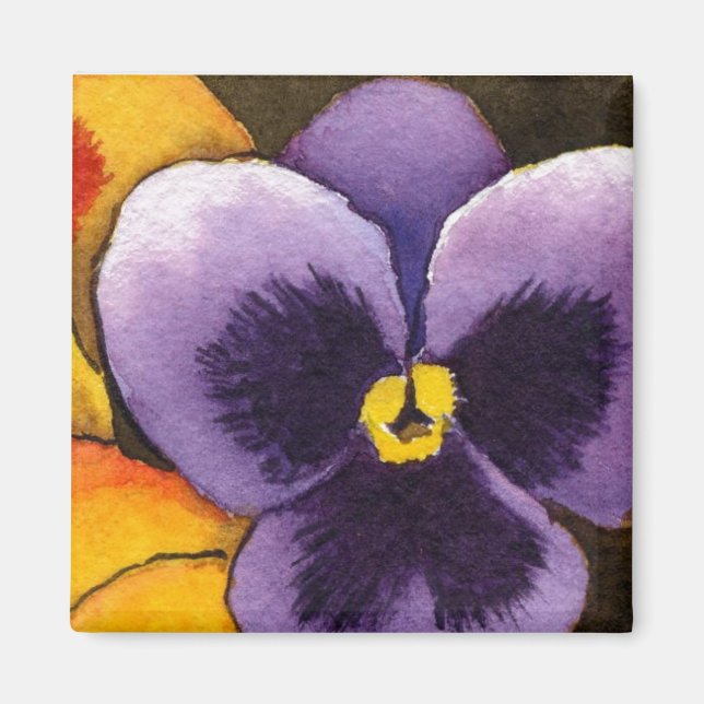 Aimant floral "Pansy #1" (Devant)