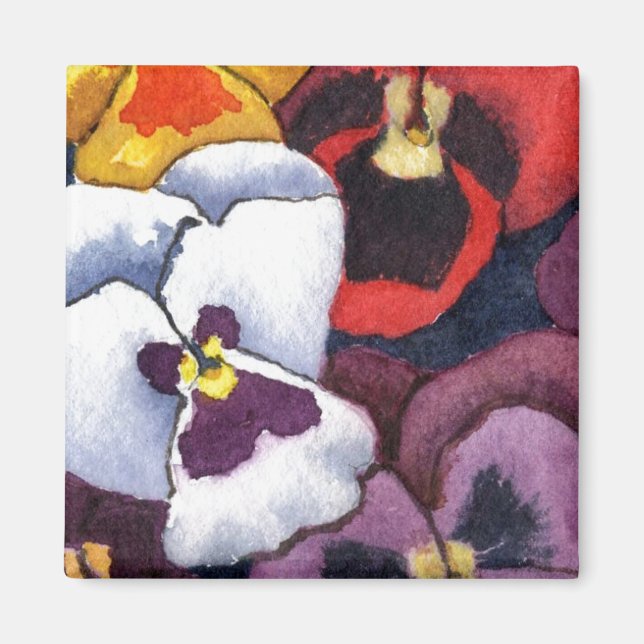 Aimant floral "Pansy #2" (Devant)