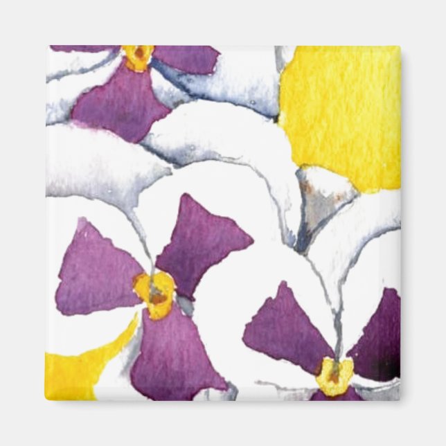 Aimant floral "Pansy #4" (Devant)