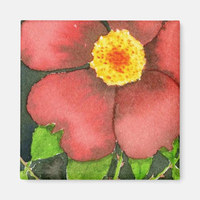 Aimant floral "Rose sauvage" (Devant)