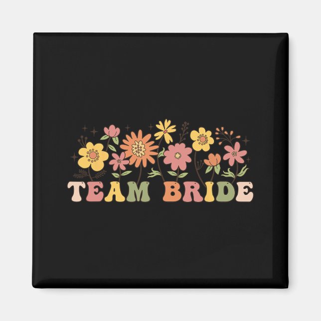 Aimant Floral Team Bride Fleur sauvage Mariage Bacheloret (Devant)