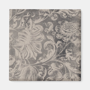 Aimant Floral vieilli