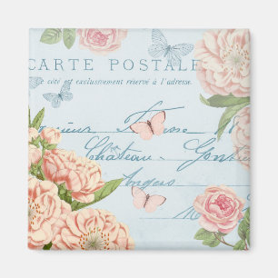 Aimant floral vintage avec fleurs