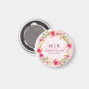 Aimant Flore minimale et chic Mariage