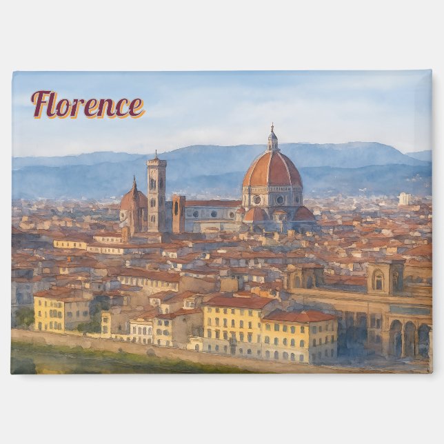 Aimant Florence Aquarelle Skyline (Recto)