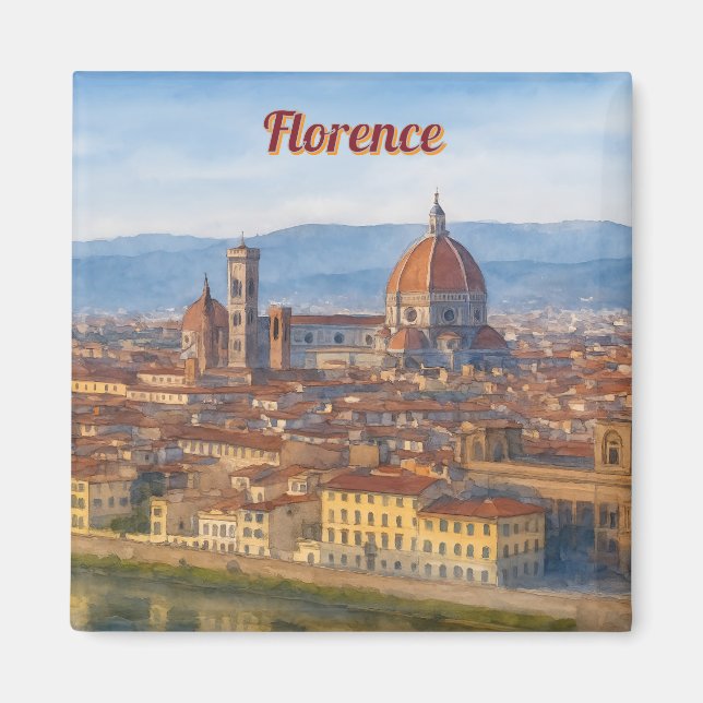 Aimant Florence Aquarelle Skyline (Devant)