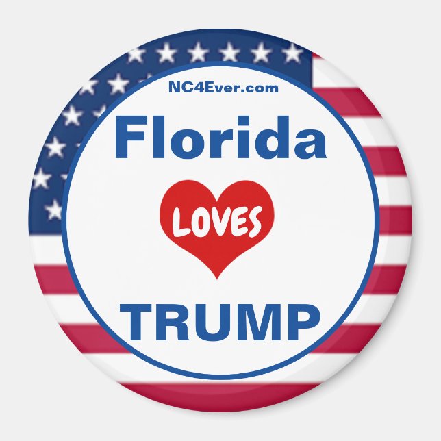Aimant Floride AIME TRUMP Patriotic Frigo (Devant)