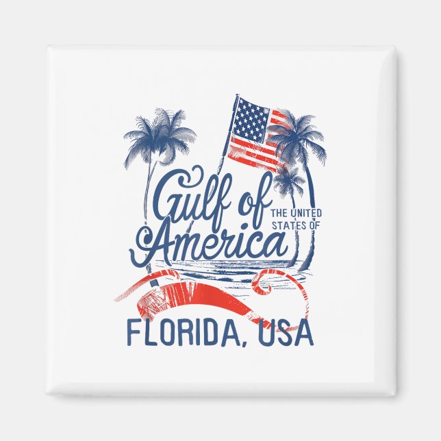 Aimant Floride Côte Du Golfe De L'Amérique Drôle Donald T (Devant)