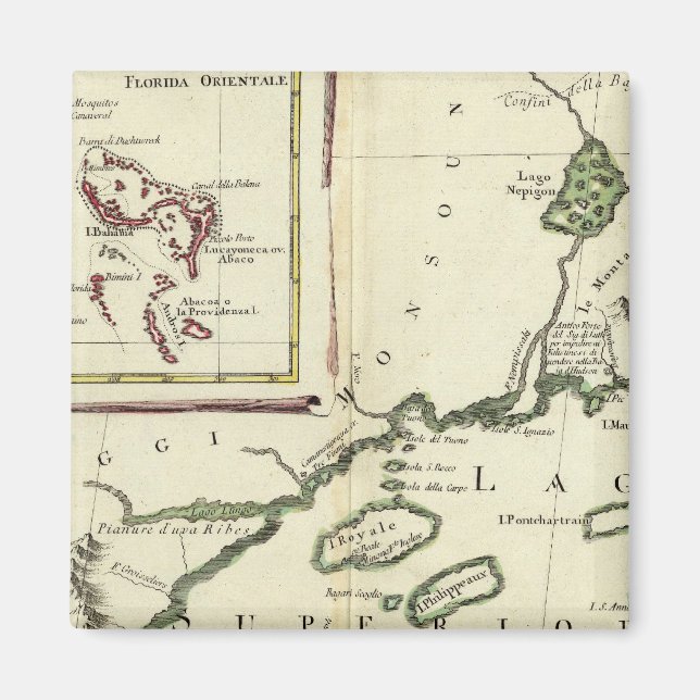 Aimant Floride, lacs supérieurs, Bahamas (Devant)