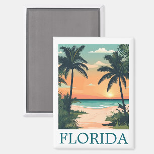 Aimant Floride Sunshine State – Paradis de la plage tropi