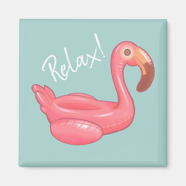 Aimant Flotte de Flamant rose de détente (Devant)