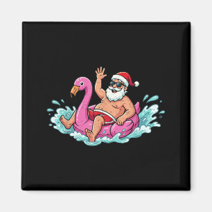 Aimant Flotteur Flamant Rose Santa Été Été Noël Hommes