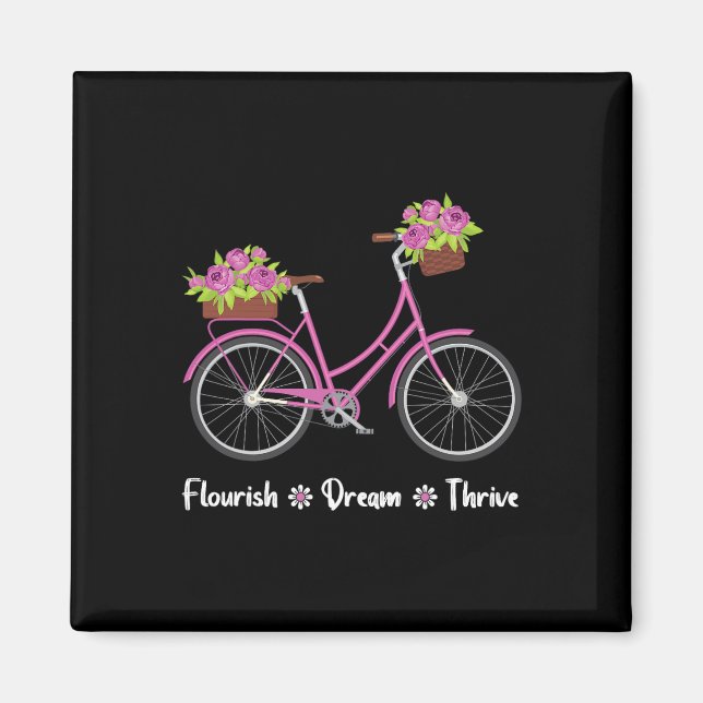 Aimant Flourdissant rêve prospérer Floral Vélo Subtle 8 (Devant)