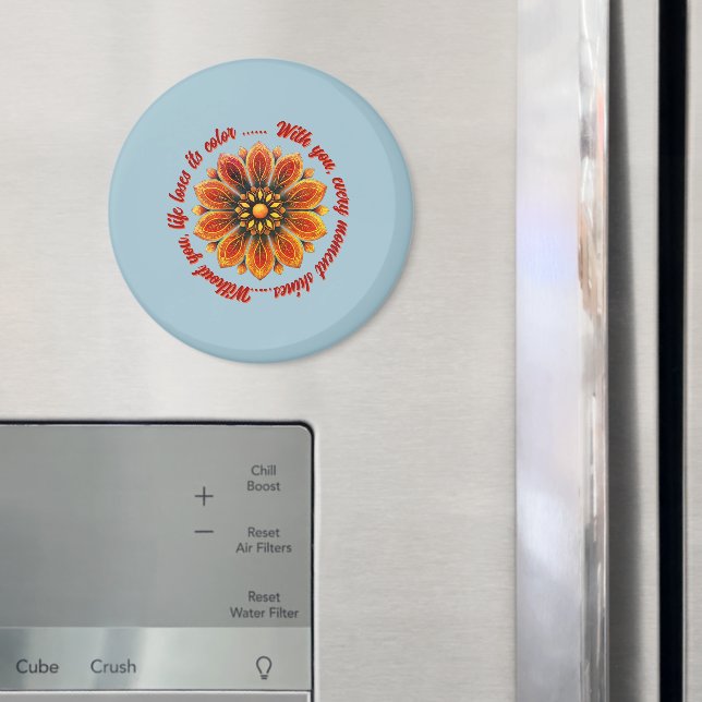 AIMANT FLOWER GIFT MOM DAUGHTER SISTER TEACHER FRIEND (In situ (réfrigérateur))