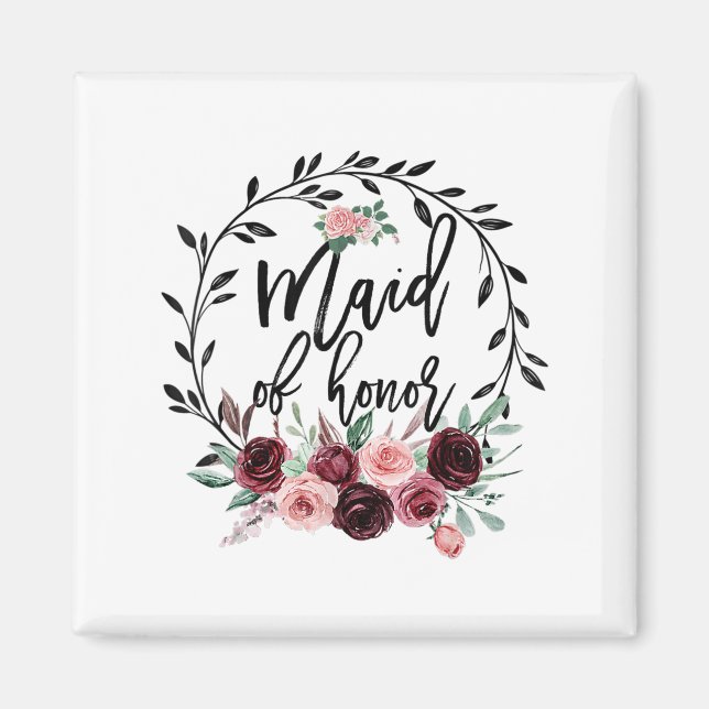 Aimant Flower Maid Of Honor Douche Mariage Bachelorette P (Devant)