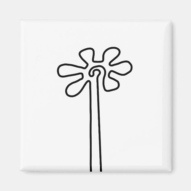 Aimant Flower Nazca Pérou ancien idole géoglyphe symbole  (Devant)