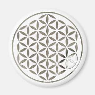 Aimant Flower Of Life 1 - Silver stamp